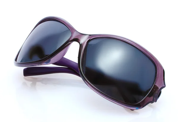 Frauen schwarze Sonnenbrille isoliert auf weiß — Stockfoto