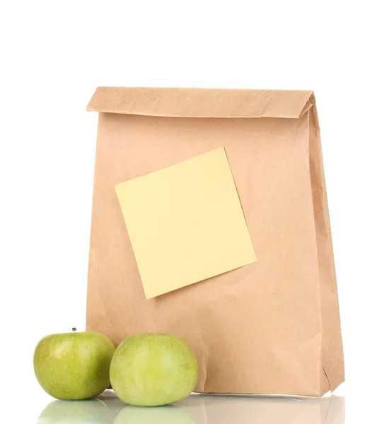 stock image School lunch isolated on white