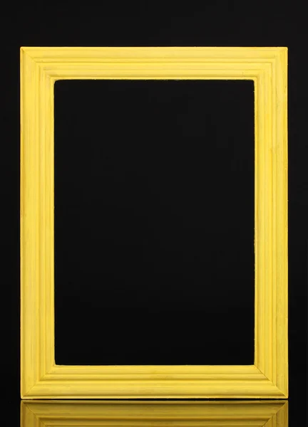 Dřevěný rám izolovaných na černém — Stock fotografie