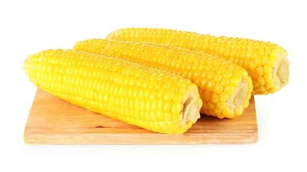 Gotowanej kukurydzy na białym tle — Zdjęcie stockowe