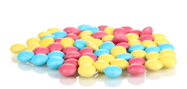 Beyaz izole renkli şekerler — Stok fotoğraf