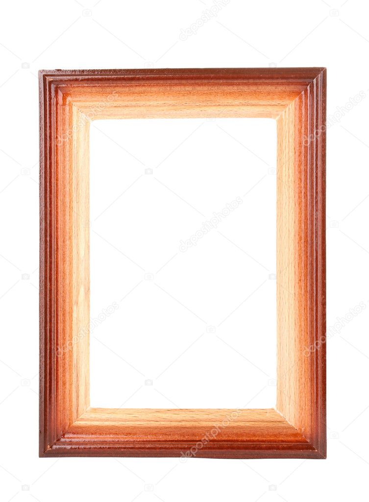 houten frame geïsoleerd op wit — Stockfoto © belchonock 11962114