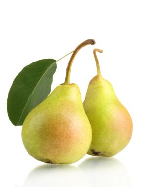 Juicy flavorful pears isolated on white clipart