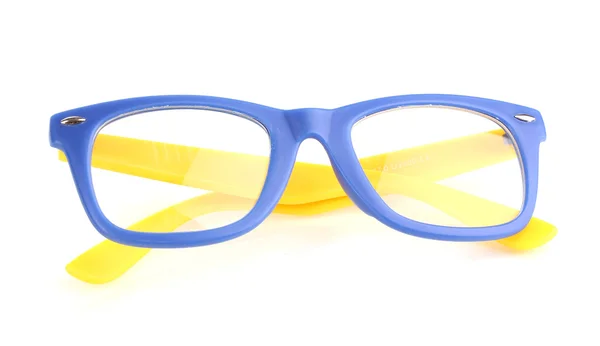 Belles lunettes de couleur isolées sur blanc — Photo