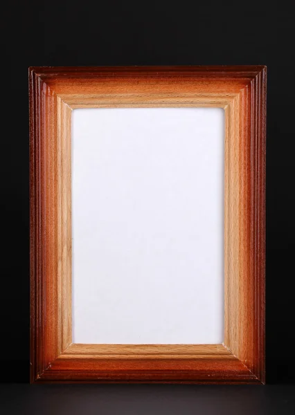 Dřevěný rám izolovaných na černém — Stock fotografie