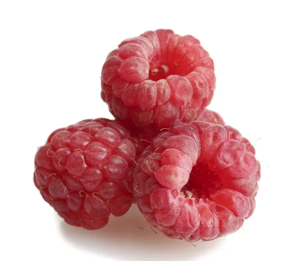 Ripe raspberries isolated on white — Stock Photo, Image