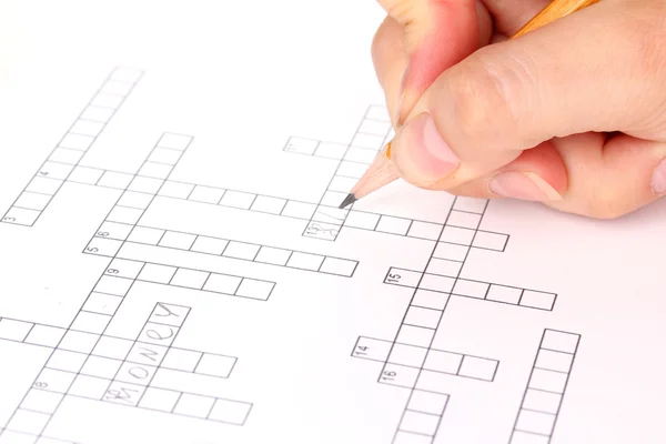 stock image Crossword puzzle close-up