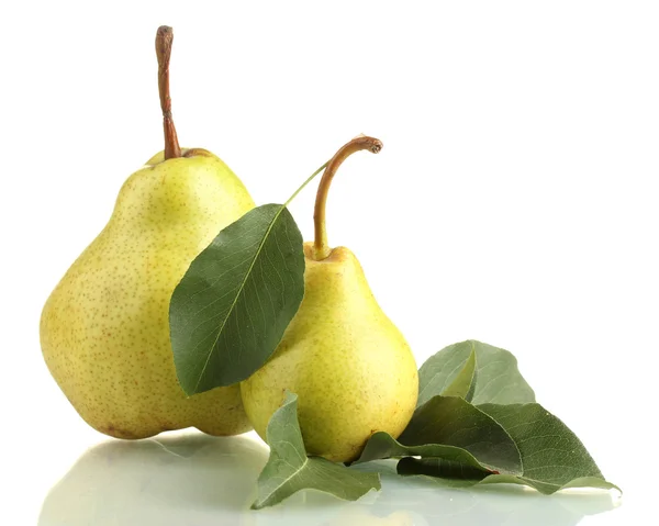 Juicy flavorful pears isolated on white — Stock Photo, Image