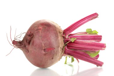 Young red beet isolated on white clipart