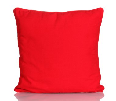 Bright color pillow isolated on white clipart