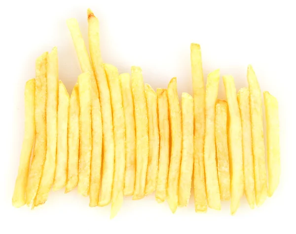 Potatoes fries isolated on white — Stock Photo, Image