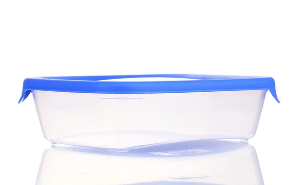 Plastikowy pojemnik na żywność izolowaną na białym — Zdjęcie stockowe