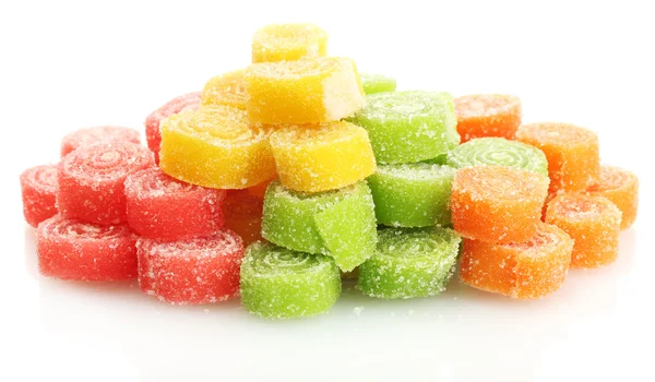 Dulces caramelos de gelatina aislados en blanco —  Fotos de Stock