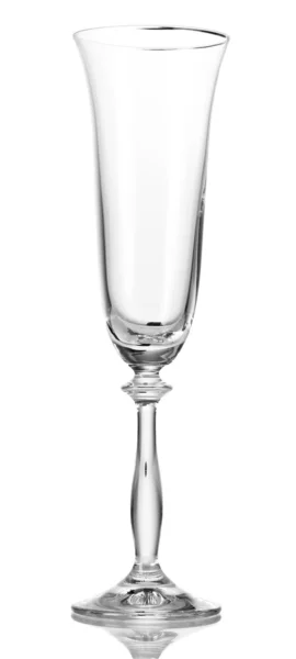 Vaso vacío para champán aislado en blanco —  Fotos de Stock