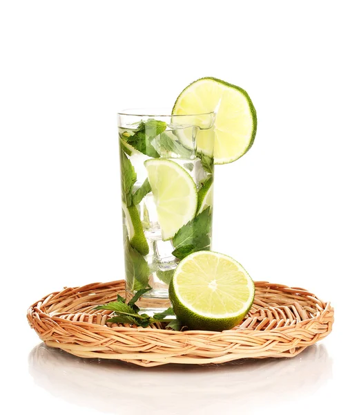Mojito on the board isolated on white — Stock Photo, Image