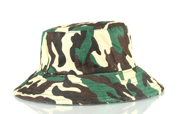 군사 스타일 모자 흰색 클로즈업에 고립 — 스톡 사진