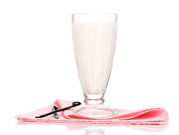 Vanilla milk shake isolated on white — Stock Photo, Image