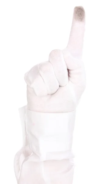 Accountant hand controleren reinheid geïsoleerd op wit — Stockfoto