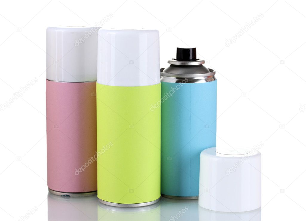 Aerosol cans isolated on white Stock Photo by ©belchonock 12065597