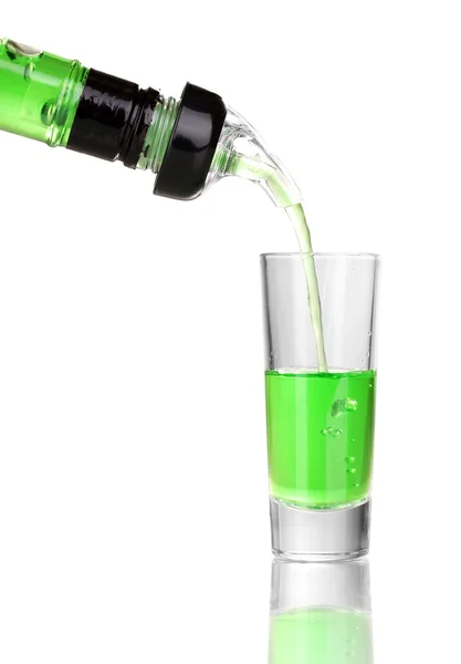Sabroso cóctel verde aislado en blanco —  Fotos de Stock
