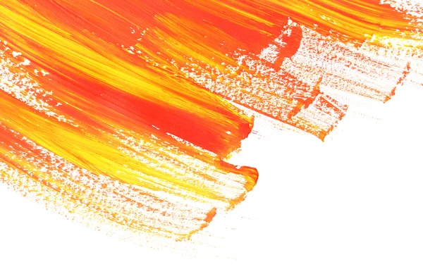 Абстрактные гуашь краски и кисти, изолированные на белом — стоковое фото
