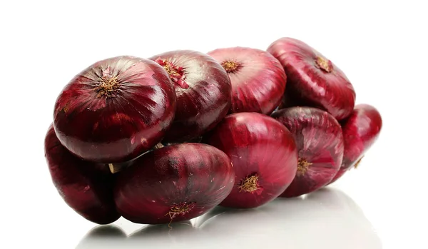 Bunch of red onion isolated on white — Stock Photo, Image