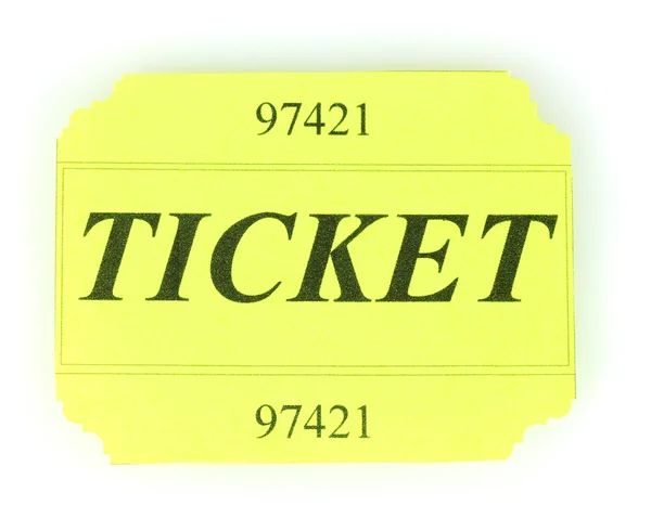 Renkli bilet üzerinde beyaz izole — Stok fotoğraf