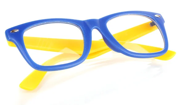 Güzel renkli gözlük üzerine beyaz izole — Stok fotoğraf