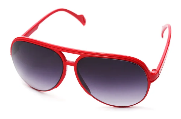 Ženy okouzlující červené brýle izolovaných na bílém — Stock fotografie