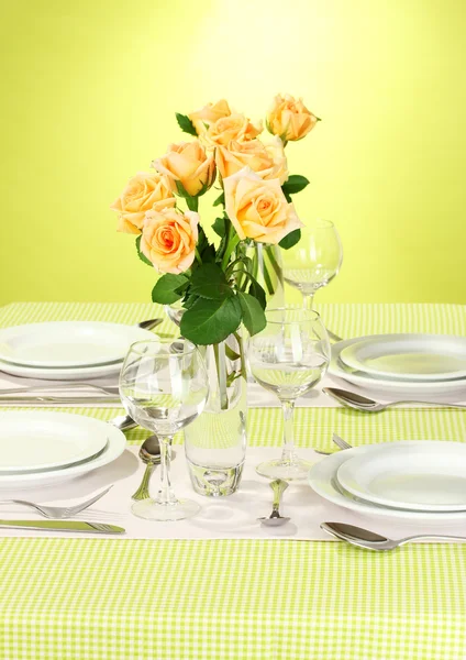 Elegant holiday table setting — Stock Photo, Image