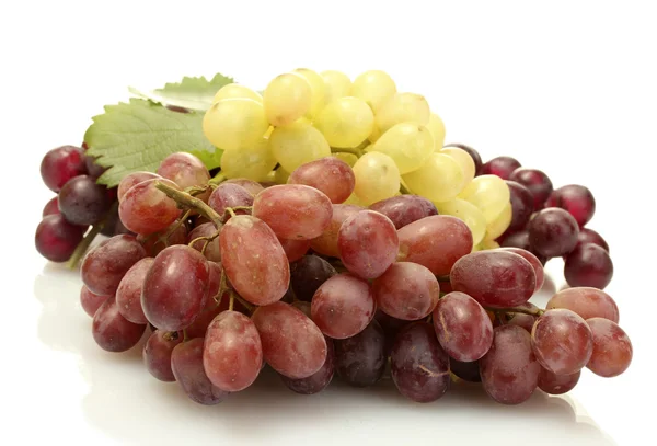 成熟的甜葡萄上白色隔离 — 图库照片