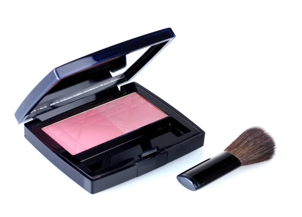 Maquillaje colorete en caja aislada en blanco —  Fotos de Stock
