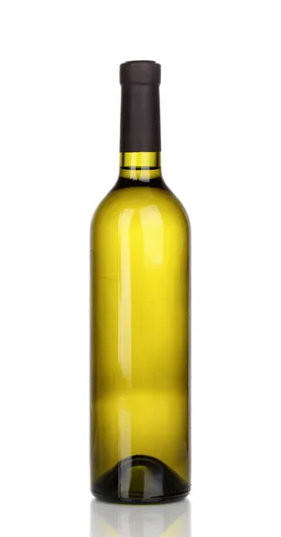 Bottiglia di grande vino isolata su bianco — Foto Stock