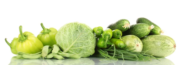 Friss zöldségek, elszigetelt fehér — Stock Fotó