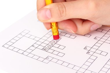 Crossword puzzle close-up clipart