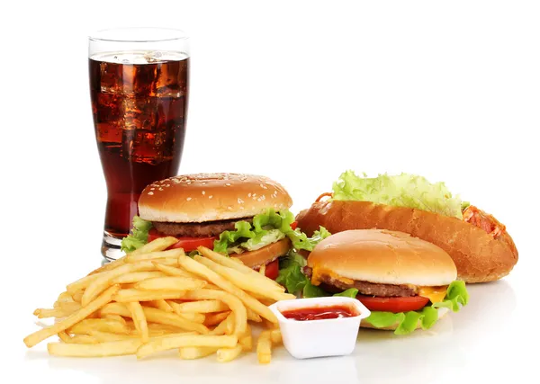 Fast Food isoliert auf weiß — Stockfoto