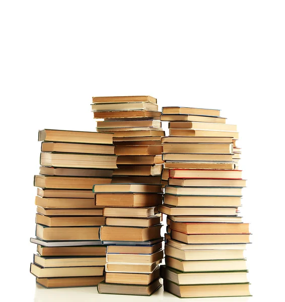 Livros antigos isolados em branco — Fotografia de Stock