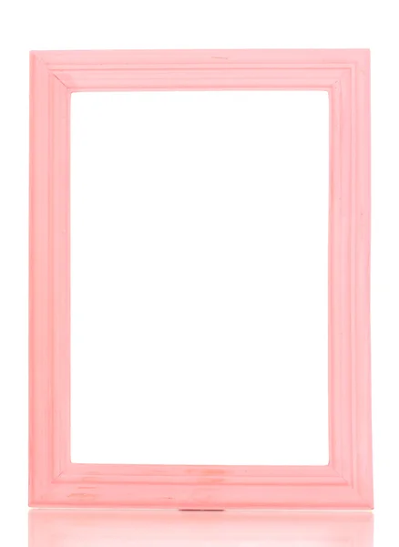 Houten frame geïsoleerd op wit — Stockfoto