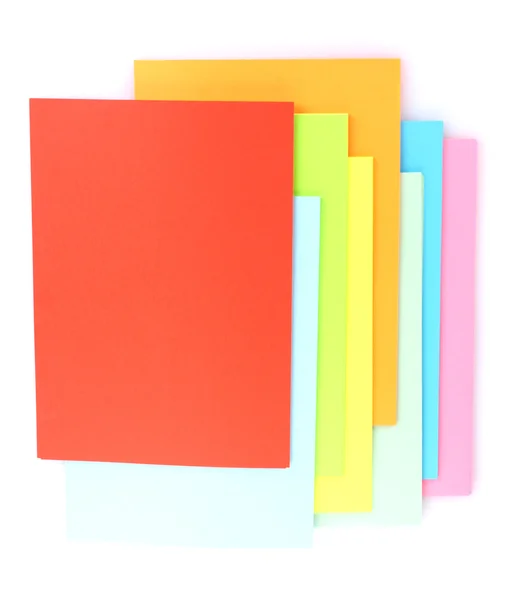 Heldere kleurrijke papier geïsoleerd op wit — Stockfoto