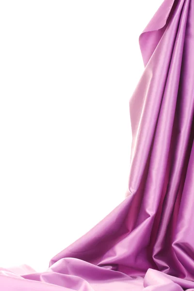 Drapeado de seda púrpura aislado en blanco — Foto de Stock