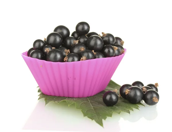Fresh black currant in silicone mold isolated on white — Stock Photo, Image