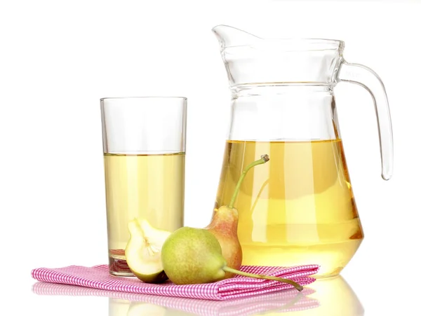 Hertiginnan drink med päron på servett isolerad på vit — Stockfoto