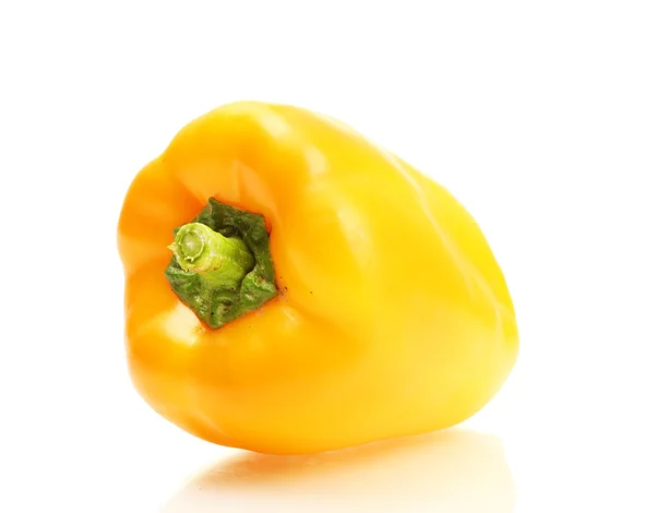 Fresh yellow paprika isolated on white — Stock Photo, Image