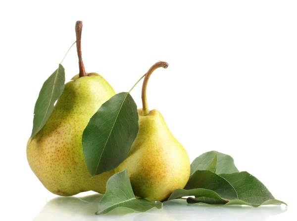 Juicy flavorful pears isolated on white — Stock Photo, Image