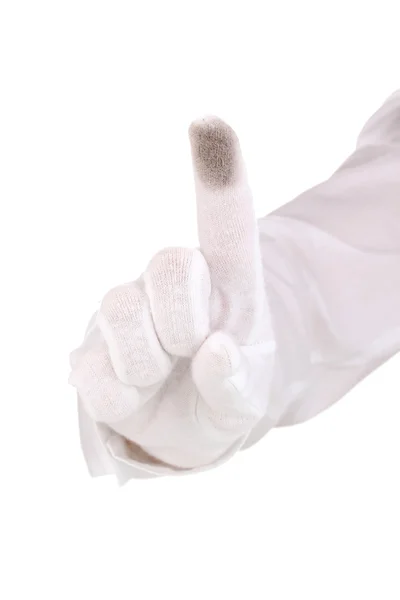 Auditor de mano comprobación de la limpieza aislada en blanco —  Fotos de Stock