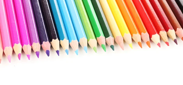 Color pencils isolated on white — Stock Photo, Image