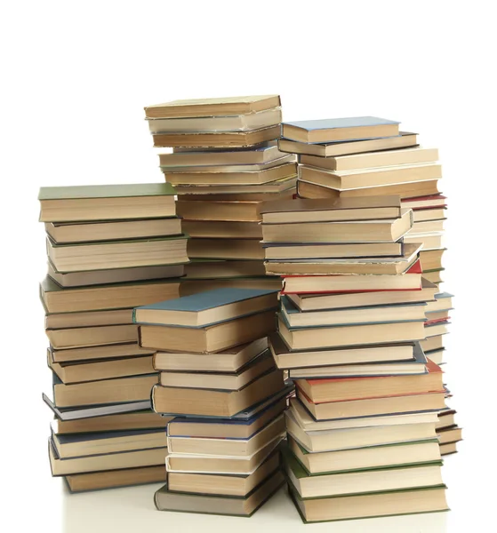 Oude boeken op wit wordt geïsoleerd — Stockfoto