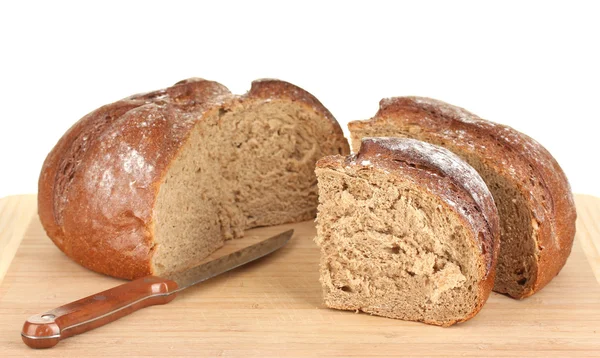 Szeletelt kenyér, a közeli fehér háttér — Stock Fotó