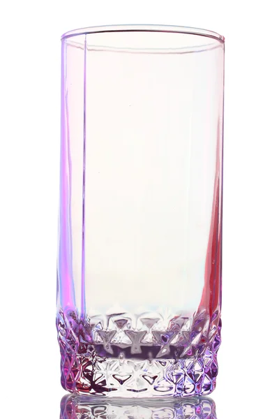 Leeg glas, geïsoleerd op wit — Stockfoto
