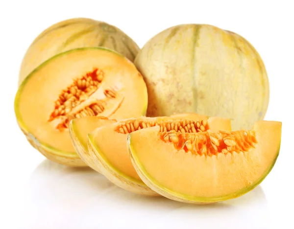 Cut melon isolated on white — Stock Photo, Image